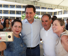 O governador Carlos Massa Ratinho Junior, acompanhou a apresentação das diretrizes de trabalho da nova gestão para a Educação, em encontro com o secretário Renato Feder e funcionários da Secretaria de Educação e do Esporte.Curitiba, 17-01-19.Foto: Foto: Rodrigo Félix Leal