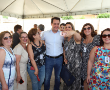 O governador Carlos Massa Ratinho Junior, acompanhou a apresentação das diretrizes de trabalho da nova gestão para a Educação, em encontro com o secretário Renato Feder e funcionários da Secretaria de Educação e do Esporte.Curitiba, 17-01-19.Foto: Foto: Rodrigo Félix Leal