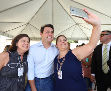O governador Carlos Massa Ratinho Junior, acompanhou a apresentação das diretrizes de trabalho da nova gestão para a Educação, em encontro com o secretário Renato Feder e funcionários da Secretaria de Educação e do Esporte.Curitiba, 17-01-19.Foto: Foto: Rodrigo Félix Leal