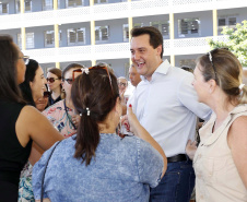 O governador Carlos Massa Ratinho Junior, acompanhou a apresentação das diretrizes de trabalho da nova gestão para a Educação, em encontro com o secretário Renato Feder e funcionários da Secretaria de Educação e do Esporte.Curitiba, 17-01-19.Foto: Arnaldo Alves / ANPr.