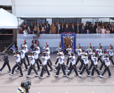 O governador Carlos Massa Ratinho Junior participa da solenidade de troca de comando do Corpo de Bombeiros do Paraná. O coronel Samuel Prestes assume o comando, em substituição ao coronel Antônio Carlos de Morais, que ocupava interinamente o cargo. - Curitiba, 21/01/2019 - Foto: Rodrigo Felix Leal/ANPr