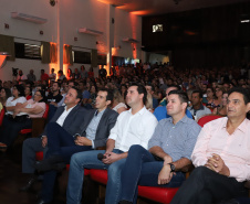 Governador Carlos Massa Ratinho Junior participa do Seminário Aprendizagem em Foco ? 2019. O evento é organizado pela Secretaria de Estado da Educação e direcionado aos diretores das 2,1 mil escolas estaduais, chefes dos Núcleos Regionais de Educação e coordenadores pedagógicos das regionais. O seminário acontece no Centro de Capacitação de Faxinal do Céu, no município de Pinhão (Centro-Sul).  -  Faxinal do Céu, Pinhão, 22/01/2019  -  Foto: Rodrigo Félix Leal