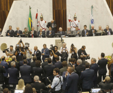 Governador Carlos Massa Ratinho Junior participa, na Assembleia Legislativa do Estado Paraná da abertura dos trabalhos legislativos de 2019.  -  Curitiba, 01/02/2019  -  Foto: Arnaldo Alves/ANPr