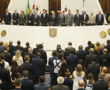 Governador Carlos Massa Ratinho Junior participa, na Assembleia Legislativa do Estado Paraná da abertura dos trabalhos legislativos de 2019.  -  Curitiba, 01/02/2019  -  Foto: Arnaldo Alves/ANPr