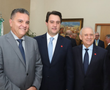 O governador Carlos Massa Ratinho Junior participou nesta sexta-feira (01) da posse da cúpula diretiva do Tribunal de Justiça do Paraná. O desembargador Adalberto Xisto Pereira assume a presidência do órgão para o biênio 2019-2020, no lugar do desembargador Renato Braga Bettega.  -  Curitiba, 01/02/2019  -  Foto: Rodrigo Félix Leal/ANPr.  