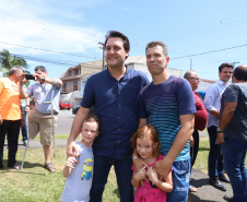 O governador Carlos Massa Ratinho Junior e o prefeito de Curitiba, Rafael Greca, inauguraram neste sábado (02) um parque esportivo no Bairro Novo. A estrutura conta com quadra de futebol com grama sintética, pista de skate com oito obstáculos e quadra poliesportiva. Curitiba,02/02/2019   -  Foto: Rodrigo Félix Leal/ANPr