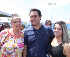 O governador Carlos Massa Ratinho Junior e o prefeito de Curitiba, Rafael Greca, inauguraram neste sábado (02) um parque esportivo no Bairro Novo. A estrutura conta com quadra de futebol com grama sintética, pista de skate com oito obstáculos e quadra poliesportiva. Curitiba,02/02/2019   -  Foto: Rodrigo Félix Leal/ANPr