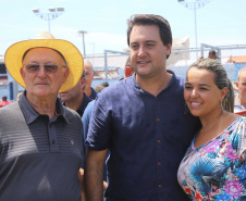 O governador Carlos Massa Ratinho Junior e o prefeito de Curitiba, Rafael Greca, inauguraram neste sábado (02) um parque esportivo no Bairro Novo. A estrutura conta com quadra de futebol com grama sintética, pista de skate com oito obstáculos e quadra poliesportiva. Curitiba,02/02/2019 Foto:Jaelson Lucas / ANPr