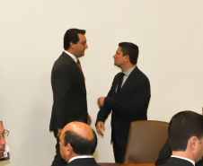 O governador Carlos Massa Ratinho Junior participou nesta segunda-feira (4), em Brasília, do lançamento do projeto de lei anticrime apresentado pelo ministro da Justiça e Segurança Pública, Sergio Moro. O governador colocou a estrutura do Estado à disposição para implantar as medidas no Paraná.  -  Brasília, 04/02/2019  -  Foto: Rodrigo Félix Leal/ANPr