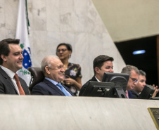 Governador Carlos Massa Ratinho Junior, apresenta Programa de Governo para Deputados na Assembleia Legislativa. Curitiba, 04/02/2019. Foto: Maurilio Cheli/ANPr