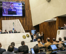 Governador Carlos Massa Ratinho Junior, apresenta Programa de Governo para Deputados na Assembleia Legislativa. Curitiba, 04/02/2019. Foto: Maurilio Cheli/ANPr