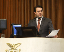 Governador Carlos Massa Ratinho Junior, apresenta Programa de Governo para Deputados na Assembleia Legislativa. Curitiba, 04/02/2019. Foto: Rodrigo Félix Leal/ANPr