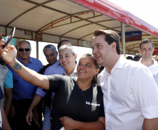 Governador Carlos Massa Ratinho Junior durante Coletiva de Imprensa no Show Rural.  Cascavel, 07/02/2019  -  Foto: Arnaldo Alves/ANPr