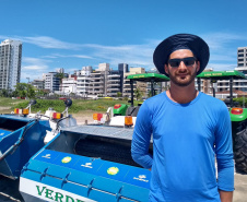 David Pereira Machota: quantidade de lixo deixada na praia tem diminuído. Foto:Thays Poletto