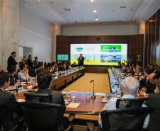 Governador Carlos Massa Ratinho Júnior, durante reunião com a equipe de governo. - Curitiba, 07/02/2019 -Foto: Geraldo Bubniak/ANPr