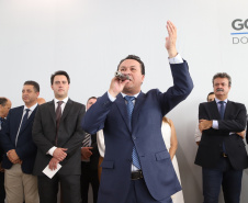 O governador Carlos Massa Ratinho Junior deu posse, em cerimônia no Palácio Iguaçu, ao secretário de Estado do Desenvolvimento Sustentável e Turismo, Marcio Nunes, e aos presidentes das autarquias vinculadas à pasta. Foram empossados os presidentes do Instituto Água e Terra, Everton Souza; do Simepar, Eduardo Alvin; da Paraná Desenvolvimento, Eduardo Bekin; e da Paraná Turismo, João Jacob Mehl. -   Curitiba, 12/02/2019  -  Foto: José Fernando Ogura/ANPr