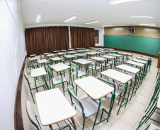 Sala de aula da Escola Estadual São Cristóvão no início do ano letivo. Curitiba, 14/02/2019 -  Foto: Geraldo Bubniak/ANPr