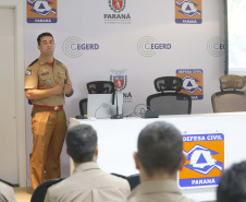 Defesa Civil - Equipe que trabalhou no desastre de Brumadinho, MG. Na foto: cap. Romero.Curitiba, 13-02-19.Foto: Arnaldo Alves / ANPr.