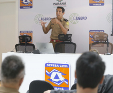 Defesa Civil - Equipe que trabalhou no desastre de Brumadinho, MG. Na foto: cap. Gomes.Curitiba, 13-02-19.Foto: Arnaldo Alves / ANPr.