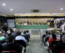 Governador Carlos Massa Ratinho Júnior dá posse ao secretário do Desenvolvimento Urbano e de Obras Públicas, João Carlos Ortega  -  Curitiba, 14/02/2019  -  Foto: José Fernando Ogura/ANPr