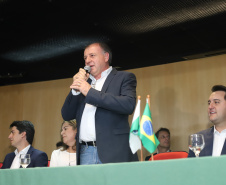 Governador Carlos Massa Ratinho Júnior dá posse ao secretário do Desenvolvimento Urbano e de Obras Públicas, João Carlos Ortega - Curitiba, 14/02/2019 - Foto: Rodrigo Felix Leal/ANPr