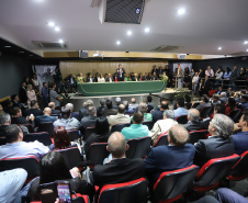 Governador Carlos Massa Ratinho Júnior dá posse ao secretário do Desenvolvimento Urbano e de Obras Públicas, João Carlos Ortega - Curitiba, 14/02/2019 - Foto: Rodrigo Felix Leal/ANPr