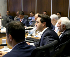 Reunião de secretariado, a pedido do governador Carlos Massa Ratinho Junior, a Controladoria Geral do Estado (GGE) editou uma resolução e solicitou a todos os secretários de Estado a divulgação das suas respectivas agendas nos portais institucionais das pastas. O objetivo é disponibilizar a ferramenta para consulta pública até o começo de março. Curitiba,19/02/2019 Foto:Jaelson Lucas / ANPr