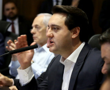 Reunião de secretariado, a pedido do governador Carlos Massa Ratinho Junior, a Controladoria Geral do Estado (GGE) editou uma resolução e solicitou a todos os secretários de Estado a divulgação das suas respectivas agendas nos portais institucionais das pastas. O objetivo é disponibilizar a ferramenta para consulta pública até o começo de março. Curitiba,19/02/2019 Foto:Jaelson Lucas / ANPr