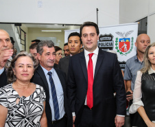 O governador Carlos Massa Ratinho Junior inaugura  a nova sede da Delegacia da Mulher e do Adolescente de São José dos Pinhais, na Região Metropolitana de Curitiba.Foto: Geraldo Bubniak/ANPr