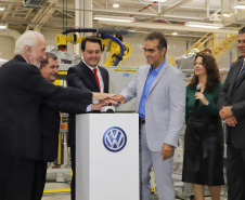 Governador Carlos Massa Ratinho Júnior participa da solenidade de comemoração de 20 anos da Volkswagen no Paraná.  -  São José dos Pinhais, 19/02/2019  -  Foto: José Fernando Ogura/ANPr