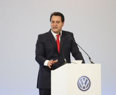 Governador Carlos Massa Ratinho Júnior participa da solenidade de comemoração de 20 anos da Volkswagen no Paraná.  -  São José dos Pinhais, 19/02/2019  -  Foto: José Fernando Ogura/ANPr