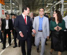 Governador Carlos Massa Ratinho Júnior participa da solenidade de comemoração de 20 anos da Volkswagen no Paraná. - São José dos Pinhais, 19/02/2019 - Foto: Rodrigo Felix Leal/ANPr
