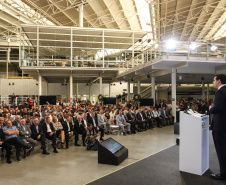Governador Carlos Massa Ratinho Júnior participa da solenidade de comemoração de 20 anos da Volkswagen no Paraná. - São José dos Pinhais, 19/02/2019 - Foto: Rodrigo Felix Leal/ANPr