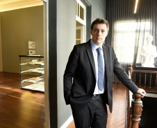 Luiz Gustavo Vidal, diretor do Museu Casa Alfredo Andersen.Curitiba, 06 de fevereiro de 2019.Foto: Kraw Penas/SEEC