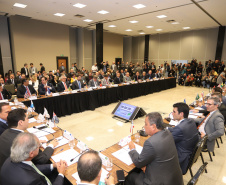 O governador Carlos Massa Ratinho Junior participou nesta quarta-feira (20), em Brasília, do Fórum de Governadores, que reuniu os chefes do Executivo dos 26 Estados e do Distrito Federal.   -  Brasília, 20/02/2019  -  Foto: Rodrigo Félix Leal/ANPr