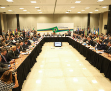 O governador Carlos Massa Ratinho Junior participou nesta quarta-feira (20), em Brasília, do Fórum de Governadores, que reuniu os chefes do Executivo dos 26 Estados e do Distrito Federal.   -  Brasília, 20/02/2019  -  Foto: Rodrigo Félix Leal/ANPr