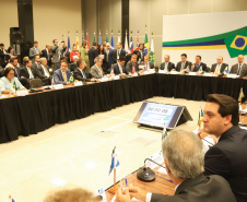 O governador Carlos Massa Ratinho Junior participou nesta quarta-feira (20), em Brasília, do Fórum de Governadores, que reuniu os chefes do Executivo dos 26 Estados e do Distrito Federal.   -  Brasília, 20/02/2019  -  Foto: Rodrigo Félix Leal/ANPr