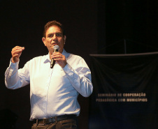 A Secretaria de Educação do Paraná realizou nesta quarta-feira (20), em Curitiba, o Seminário de Cooperação Pedagógica com Município
