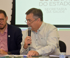 A Secretaria de Estado da Saúde em Curitiba, uma reunião para alinhamento das estratégias de controle da febre amarela. Além do Paraná, participam representantes de Santa Catarina, Rio Grande do Sul e de São Paulo, além do Ministério da Saúde e da Organização Panamericana de Saúde (Opas), com o apoio do Conselho Nacional de Secretários da Saúde. -  Curitiba, 21/02/2019  -  Foto: Divulgação SESA