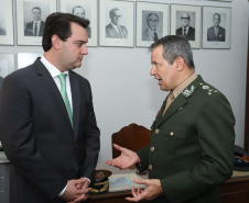 Os 74 anos da Tomada de Monte Castelo, batalha no Norte da Itália que marcou a participação da Força Expedicionária Brasileira (FEB) na Segunda Guerra Mundial, foram lembrados nesta quinta-feira (21/2), em cerimônia no Museu do Expedicionário, em Curitiba. O governador Carlos Massa Ratinho Junior participou no evento, junto com quatro expedicionários e familiares dos pracinhas.  -  Curitiba, 21/02/2019  -  Foto: Rodrigo Félix Leal/ANPr