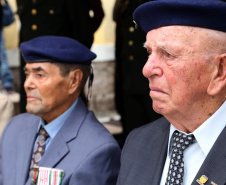 O governador Carlos Massa Ratinho Junior particip da cerimônia que comemora o 74º aniversário da tomada de Monte Castelo, na Itália, pela Força Expedicionária Brasileira, na Segunda Guerra Mundial. Foto: Gilson Abreu/ANPr