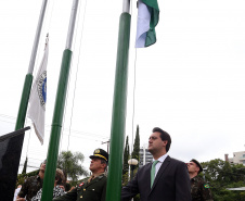 O governador Carlos Massa Ratinho Junior particip da cerimônia que comemora o 74º aniversário da tomada de Monte Castelo, na Itália, pela Força Expedicionária Brasileira, na Segunda Guerra Mundial. Foto: Gilson Abreu/ANPr