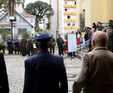 O governador Carlos Massa Ratinho Junior particip da cerimônia que comemora o 74º aniversário da tomada de Monte Castelo, na Itália, pela Força Expedicionária Brasileira, na Segunda Guerra Mundial. Foto: Gilson Abreu/ANPr