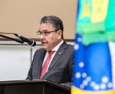 O governador Carlos Massa Ratinho Junior participa da solenidade que formaliza a Força-Tarefa Infância Segura de Prevenção e Combate a Crimes Contra a Criança, nesta quinta-feira (21) no Palácio da Justiça.    Curitiba, 21/02/2019 -  Foto: Geraldo Bubniak/ANPr
