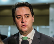 O governador Carlos Massa Ratinho Junior participa da solenidade que formaliza a Força-Tarefa Infância Segura de Prevenção e Combate a Crimes Contra a Criança, nesta quinta-feira (21) no Palácio da Justiça.    Curitiba, 21/02/2019 -  Foto: Geraldo Bubniak/ANPr