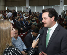 O governador Carlos Massa Ratinho Junior participa da solenidade que formaliza a Força-Tarefa Infância Segura de Prevenção e Combate a Crimes Contra a Criança, nesta quinta-feira (21) no Palácio da Justiça.    Curitiba, 21/02/2019 -  Foto:  Rodrigo Félix Leal/ANPr