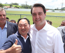 Governador Carlos Massa Ratinho Júnior participa da posse da diretoria da Associação dos Municípios do Norte Pioneiro (Amunorp), em Pinhalão, no Clube Aerp. - Pinhalão 22/02/2019 - Foto: Rodrigo Félix Leal/ANPr