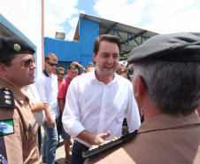 Governador Carlos Massa Ratinho Júnior participa da posse da diretoria da Associação dos Municípios do Norte Pioneiro (Amunorp), em Pinhalão, no Clube Aerp. - Pinhalão 22/02/2019 - Foto: Rodrigo Félix Leal/ANPr