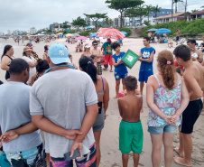 Sanepar oferece atividades de recreação educativa nas praias. Foto: Thays Poletto