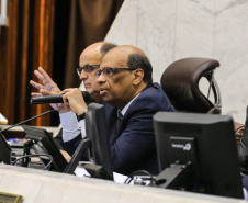 O secretário Renê Garcia Junior, de Estado da Fazenda (SEFA), participa nesta quarta-feira (27), de uma audiência pública  na Assembleia Legislativa do Paraná (ALEP), para apresentação dos dados do Governo relativos ao cumprimento das metas fiscais do terceiro quadrimestre de 2018.  Curitiba, 27/02/2019 -  Foto: Geraldo Bubniak/ANPr